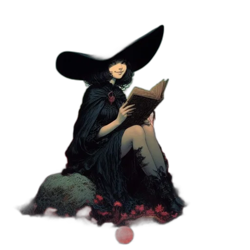 hat, staff, dress, creature transparent PNG cut-out