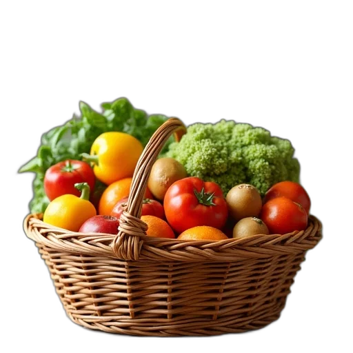 food, crown, photorealistic, colorful transparent PNG cut-out