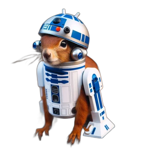 robot, animal, staff, 3d render transparent PNG cut-out