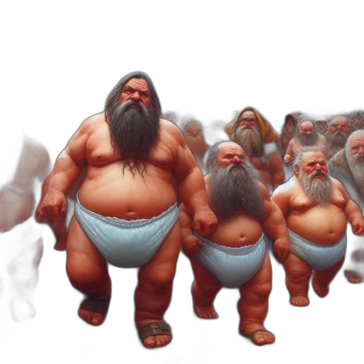 concept art, fantasy art, 3d render, group transparent PNG cut-out