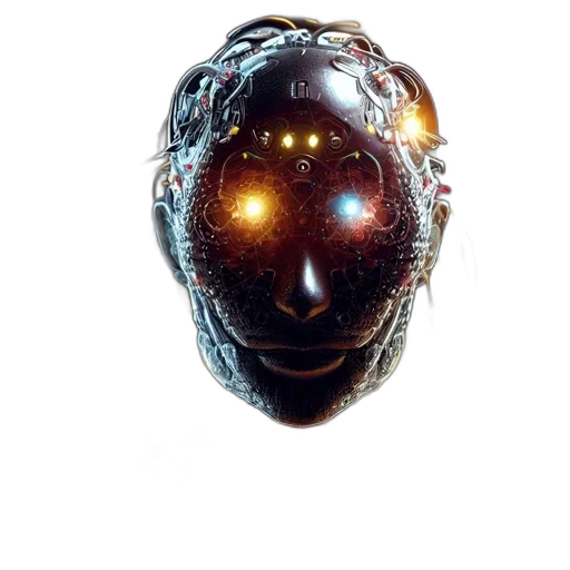 robot, face, mask, creature transparent PNG cut-out