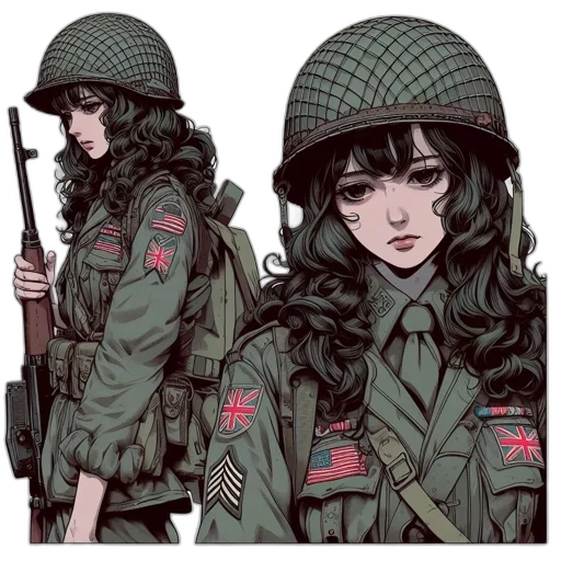 weapon, jacket, hat, face transparent PNG cut-out
