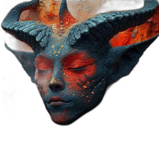 mask, dragon, face, creature transparent PNG cut-out
