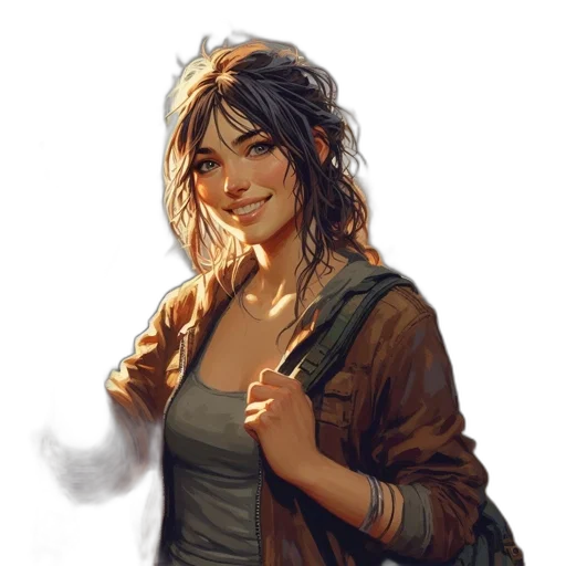 jacket, staff, jewelry, concept art transparent PNG cut-out