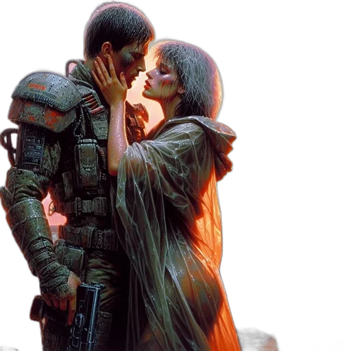 robot, cyberpunk, concept art, photorealistic transparent PNG cut-out