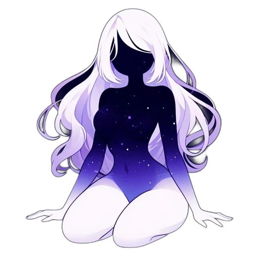 dress, creature, crown, hair transparent PNG cut-out