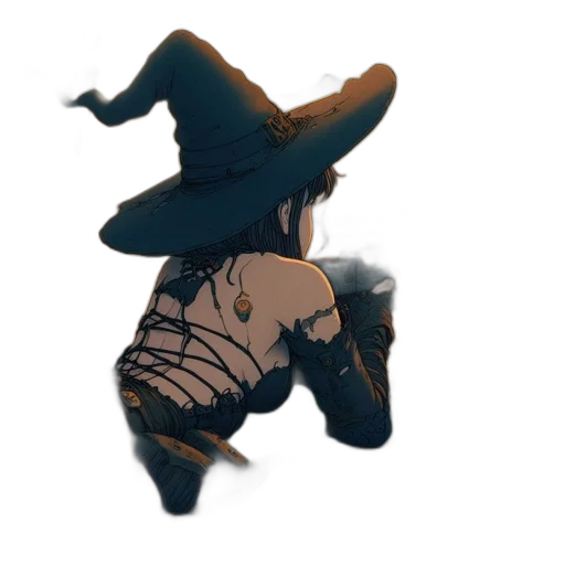 hat, mask, staff, dress transparent PNG cut-out