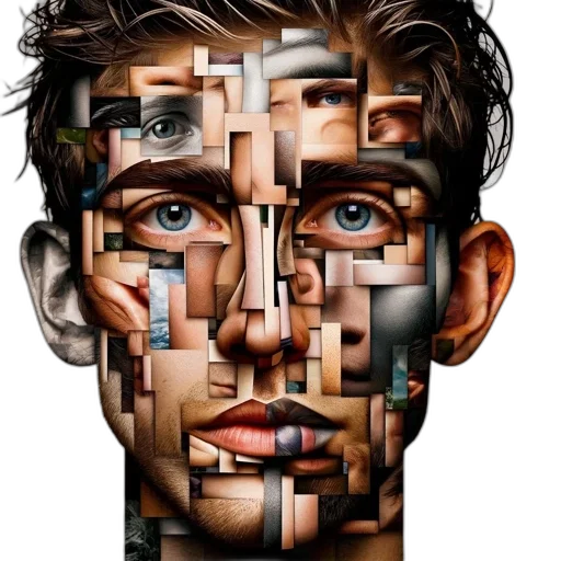 face, robot, mask, crown transparent PNG cut-out