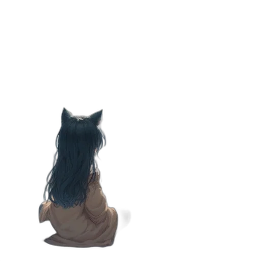 hair, animal, creature, staff transparent PNG cut-out