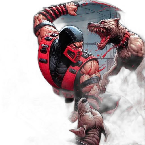 comic book art, concept art, fantasy art, muscular transparent PNG cut-out