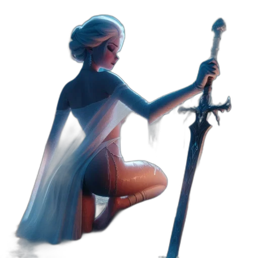 sword, staff, dress, weapon transparent PNG cut-out