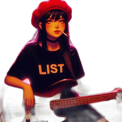 hat, jacket, staff, anime transparent PNG cut-out