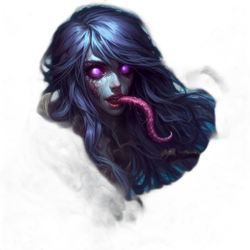 face, mask, hair, creature transparent PNG cut-out