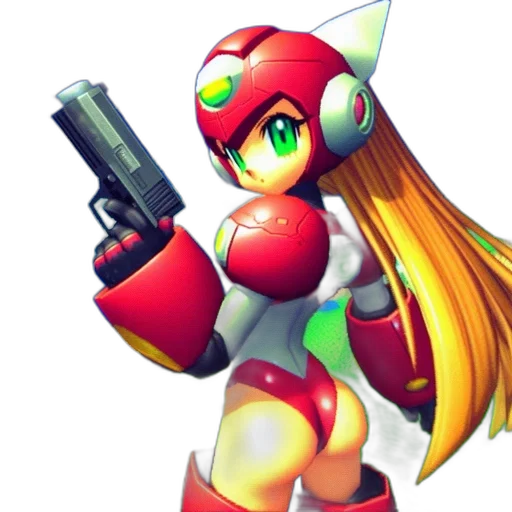 robot, weapon, staff, pixel art transparent PNG cut-out