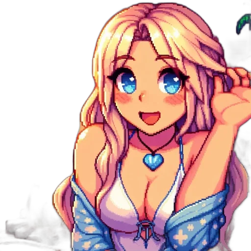 dress, pixel art, anime, fantasy art transparent PNG cut-out