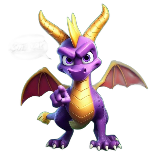 dragon, animal, creature, staff transparent PNG cut-out