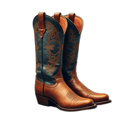 shoes, cowboy, boots, print transparent PNG cut-out