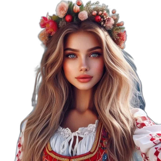 dress, face, hair, crown transparent PNG cut-out