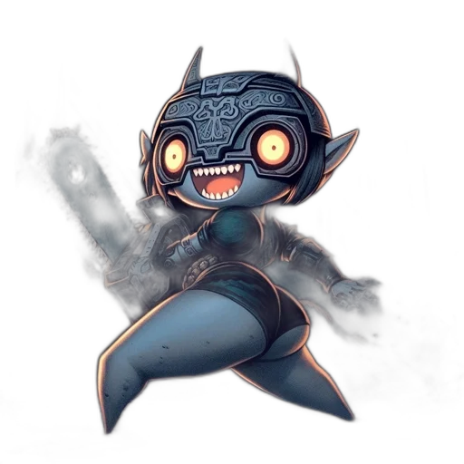 creature, robot, dragon, staff transparent PNG cut-out