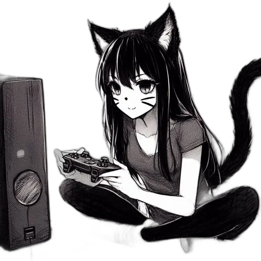 animal, anime, cartoon, pixel art transparent PNG cut-out