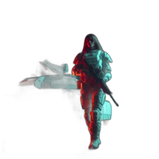 weapon, jacket, sword, robot transparent PNG cut-out