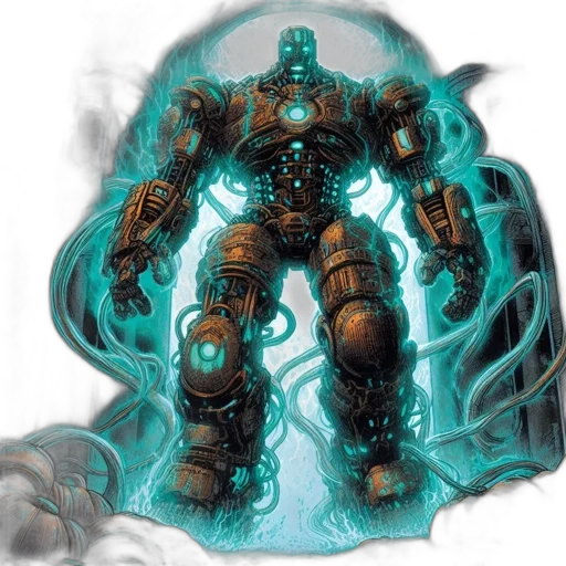 robot, mask, creature, weapon transparent PNG cut-out