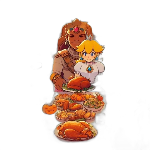food, crown, weapon, pixel art transparent PNG cut-out