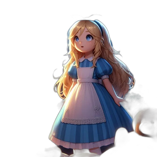 dress, staff, creature, robot transparent PNG cut-out