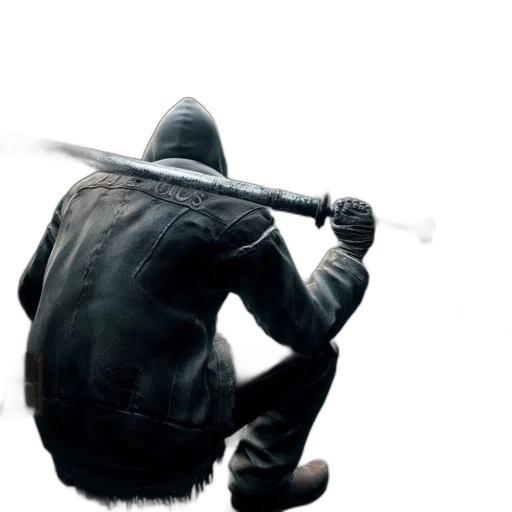 sword, weapon, staff, jacket transparent PNG cut-out