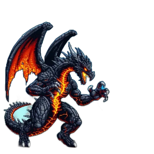 dragon, staff, creature, animal transparent PNG cut-out