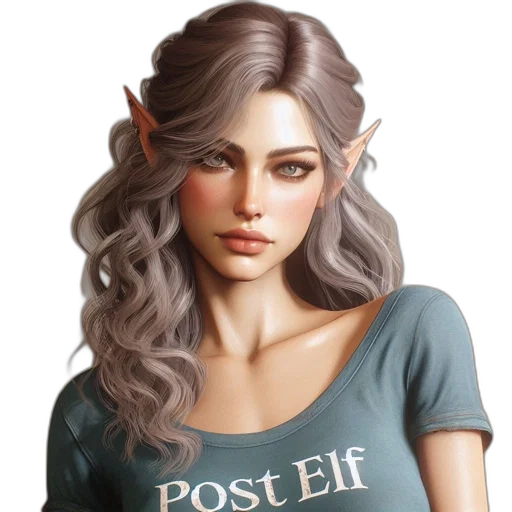 face, dress, staff, dragon transparent PNG cut-out