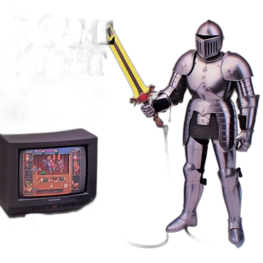 robot, sword, concept art, 3d render transparent PNG cut-out