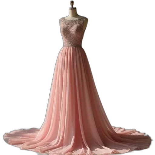 dress, 3d render, photorealistic, pastel transparent PNG cut-out