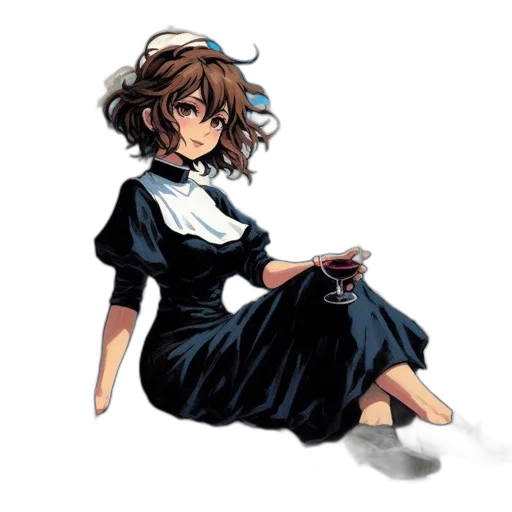 dress, staff, pixel art, concept art transparent PNG cut-out