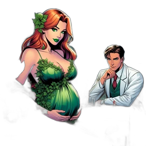 dress, comic book art, concept art, fantasy art transparent PNG cut-out