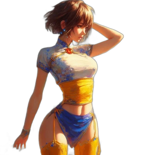 dress, robot, concept art, pixel art transparent PNG cut-out