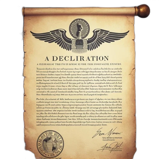 declaration, united, states, poster transparent PNG cut-out