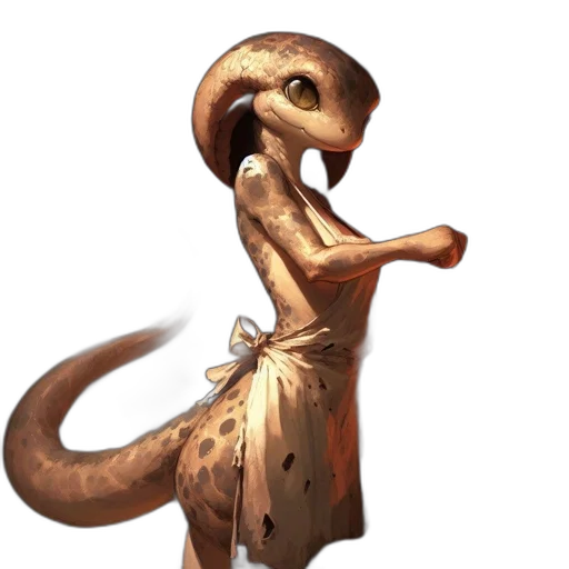 dragon, creature, staff, animal transparent PNG cut-out
