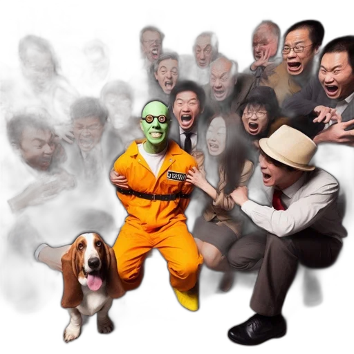 mask, staff, creature, face transparent PNG cut-out