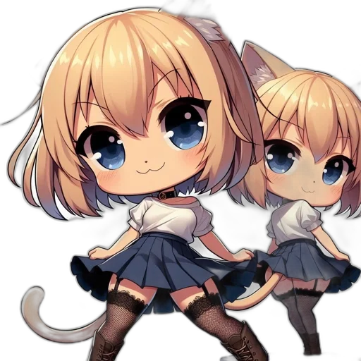 anime, pixel art, concept art, 3d render transparent PNG cut-out