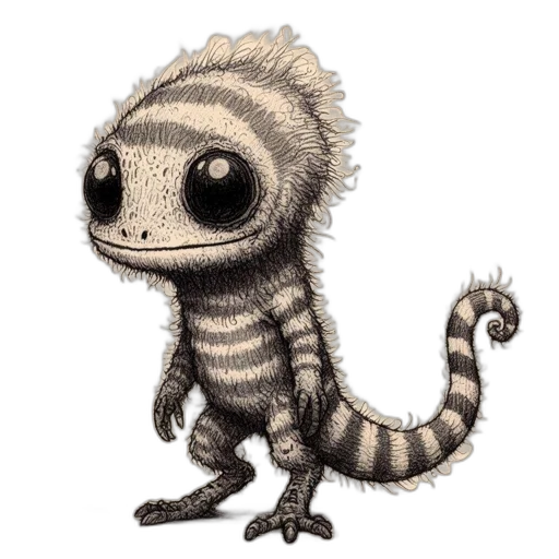 creature, dragon, animal, staff transparent PNG cut-out