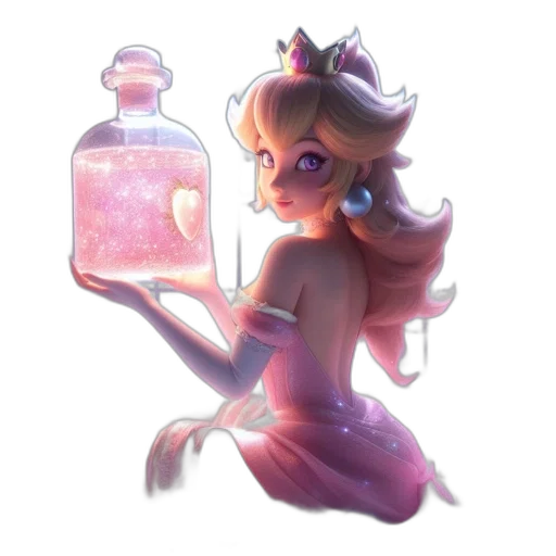 bottle, dress, crown, jewelry transparent PNG cut-out