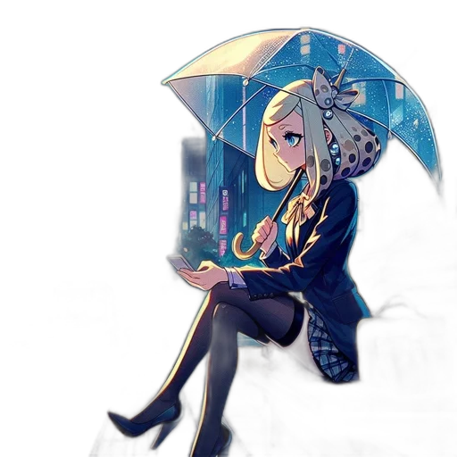 umbrella, crown, jacket, staff transparent PNG cut-out