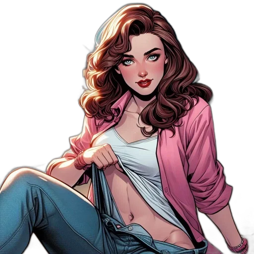 jacket, comic book art, cartoon, concept art transparent PNG cut-out