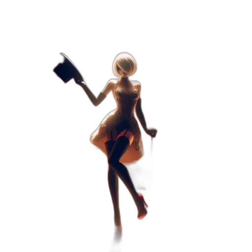 staff, dress, robot, weapon transparent PNG cut-out