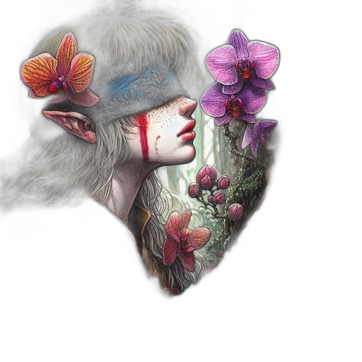 flower, crown, mask, face transparent PNG cut-out
