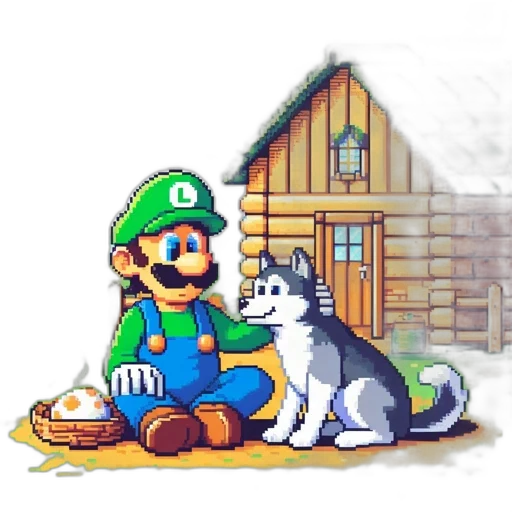 animal, hat, pixel art, concept art transparent PNG cut-out
