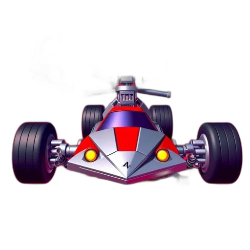 car, weapon, robot, 3d render transparent PNG cut-out