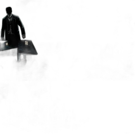 robot, jacket, staff, weapon transparent PNG cut-out