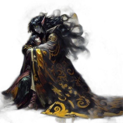 dragon, mask, dress, crown transparent PNG cut-out